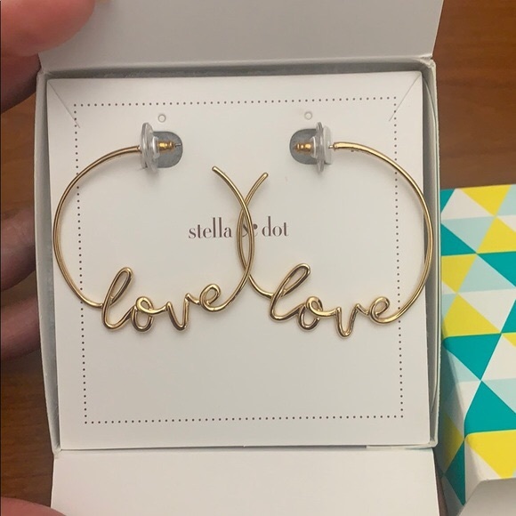 Stella & Dot - Love Hoops - Gold - Picture 3 of 3